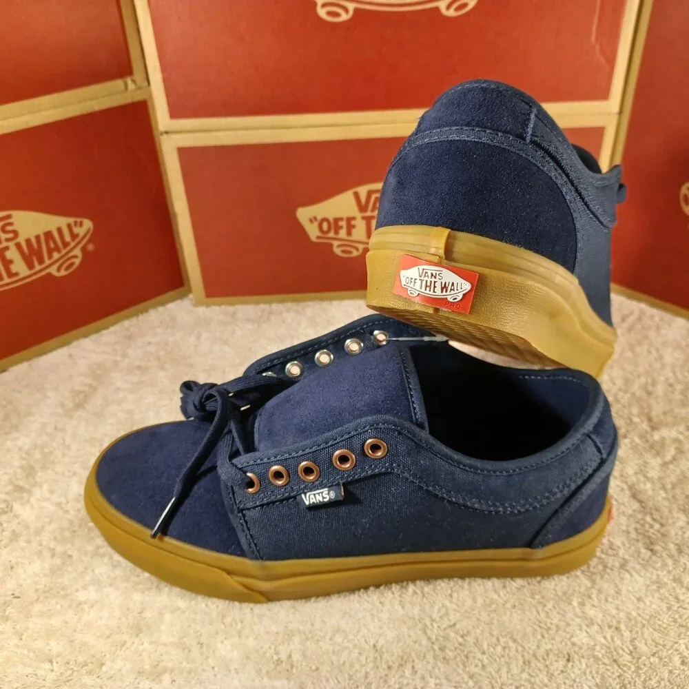Vans Men's 4.5/Women's 6 Skate Chukka Low Pro Blue Denim/Suede Dark Gum